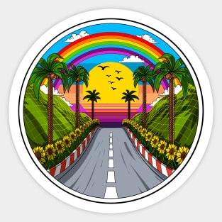 Hippie Summer Holiday Sticker